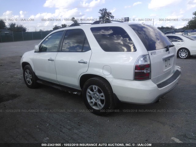 2HNYD18606H513124 - 2006 ACURA MDX TOURING WHITE photo 3