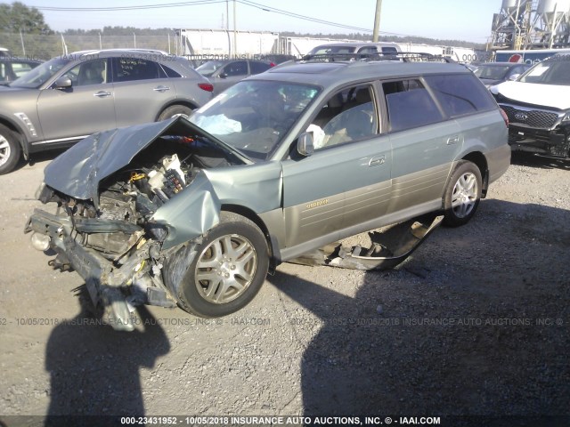 4S3BH686936605343 - 2003 SUBARU LEGACY OUTBACK LIMITED GREEN photo 2