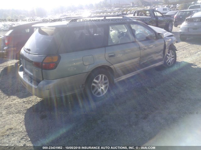 4S3BH686936605343 - 2003 SUBARU LEGACY OUTBACK LIMITED GREEN photo 4