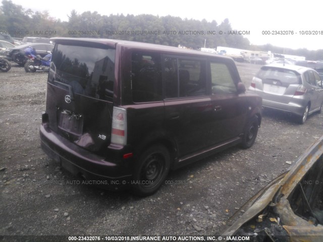 JTLKT334640143951 - 2004 TOYOTA SCION XB იასამნისფერი ფოტო 4
