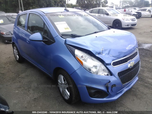 KL8CD6S99EC519921 - 2014 CHEVROLET SPARK 1LT Light Blue photo 1