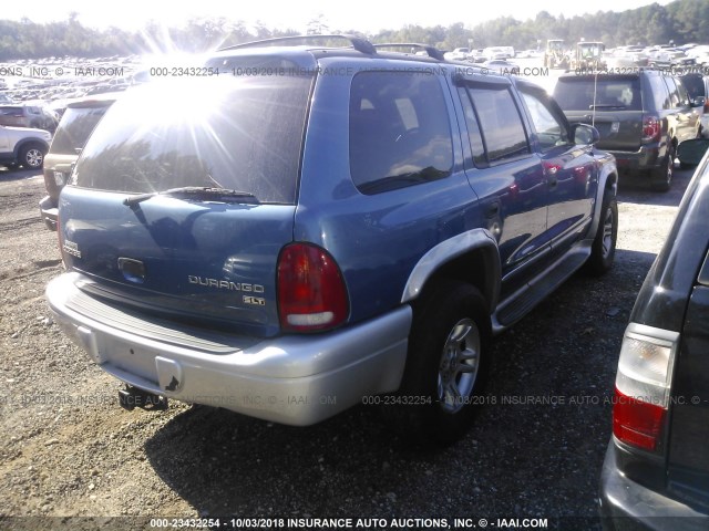 1D8HS58N93F559057 - 2003 DODGE DURANGO SLT PLUS Light Blue photo 4