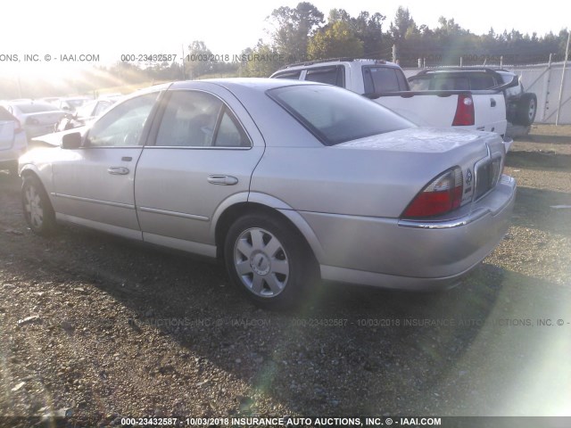 1LNHM86S35Y640187 - 2005 LINCOLN LS SILVER photo 3