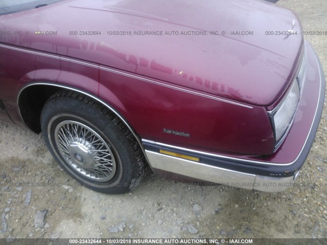 1G4HR1437HH550629 - 1987 BUICK LESABRE LIMITED BURGUNDY photo 6