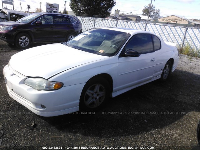 2G1WX12K339404469 - 2003 CHEVROLET MONTE CARLO SS თეთრი ფოტო 2
