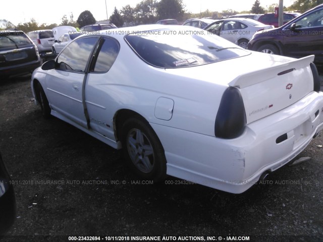 2G1WX12K339404469 - 2003 CHEVROLET MONTE CARLO SS WHITE photo 3