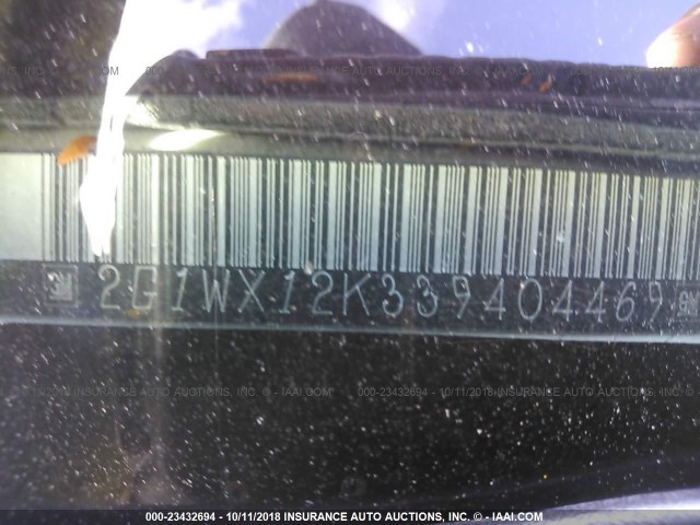 2G1WX12K339404469 - 2003 CHEVROLET MONTE CARLO SS თეთრი ფოტო 9