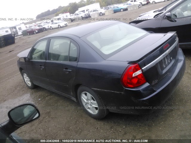 1G1ZT52805F238944 - 2005 CHEVROLET MALIBU LS მუქი ლურჯი ფოტო 3
