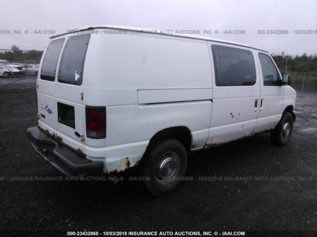 1FTNE24L05HA87043 - 2005 FORD ECONOLINE E250 VAN WHITE photo 4