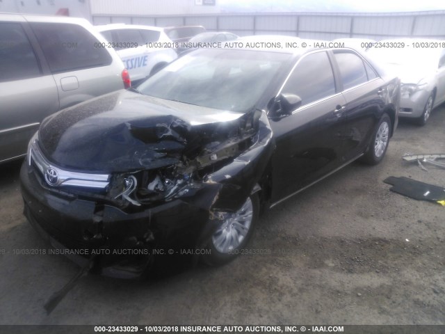 4T4BF1FKXDR302997 - 2013 TOYOTA CAMRY L/SE/LE/XLE BLACK photo 2