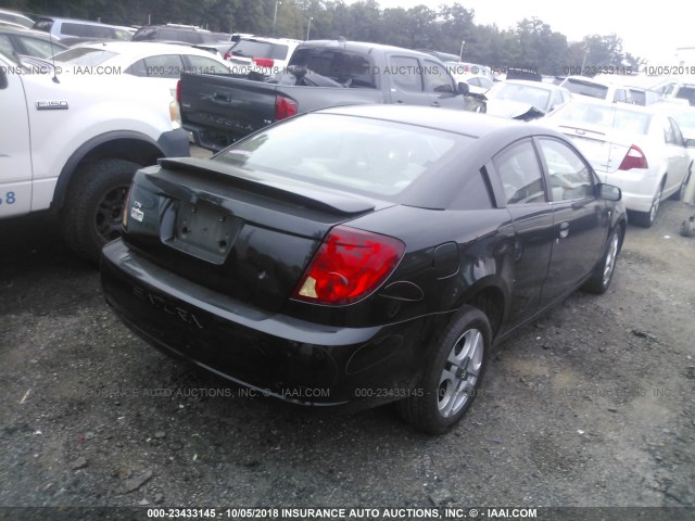 1G8AV14F94Z108638 - 2004 SATURN ION LEVEL 3 BLACK photo 4