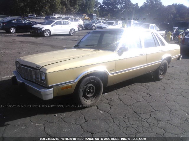 1FABP21B8CA140883 - 1982 FORD FAIRMONT BEIGE photo 2