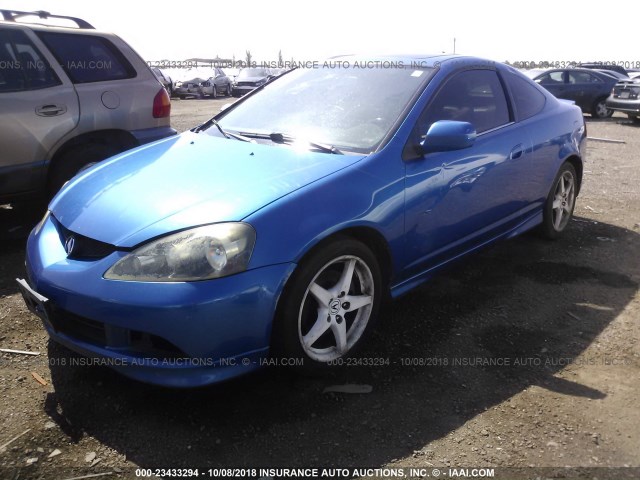 JH4DC53015S002142 - 2005 ACURA RSX TYPE-S BLUE photo 2