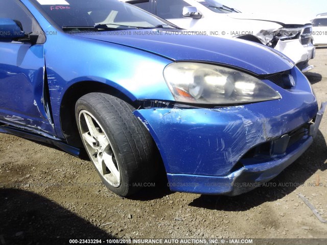 JH4DC53015S002142 - 2005 ACURA RSX TYPE-S BLUE photo 6