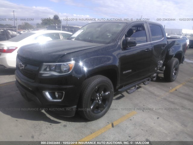 1GCGSCE33G1301055 - 2016 CHEVROLET COLORADO LT BLACK photo 2