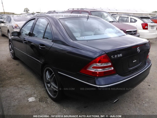 WDBRF52H36A905842 - 2006 MERCEDES-BENZ C GENERATION 2006 230 Dark Blue photo 3