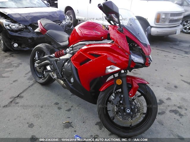JKAEXEE14CDA01873 - 2012 KAWASAKI EX650 EC RED photo 1
