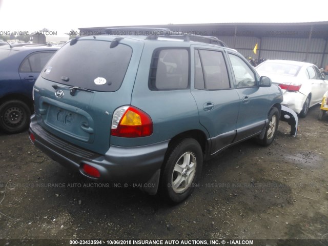 KM8SC83D71U128903 - 2001 HYUNDAI SANTA FE GLS/LX GREEN photo 4