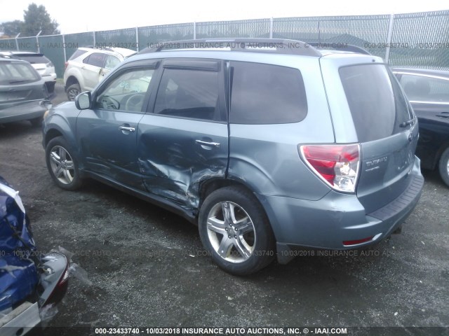 JF2SH6DC2AH753915 - 2010 SUBARU FORESTER 2.5X LIMITED BLUE photo 3