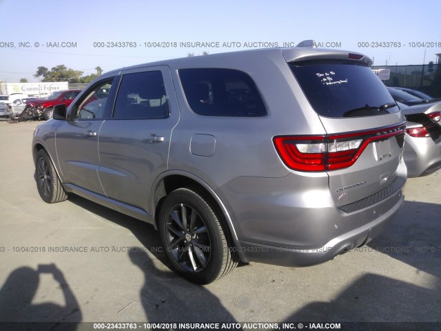 1C4RDJDG8JC282333 - 2018 DODGE DURANGO GT GRAY photo 3