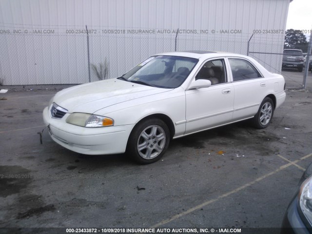 1YVGF22D7Y5133730 - 2000 MAZDA 626 ES/LX WHITE photo 2