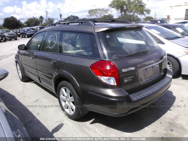 4S4BP62C887359688 - 2008 SUBARU OUTBACK 2.5I LIMITED BROWN photo 3