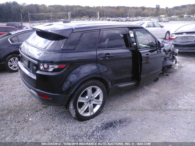 SALVN2BG0DH778120 - 2013 LAND ROVER RANGE ROVER EVOQU PURE BLACK photo 4