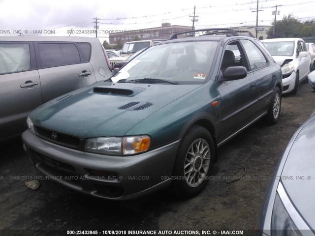 JF1GF4851WH811469 - 1998 SUBARU IMPREZA OUTBACK GREEN photo 2