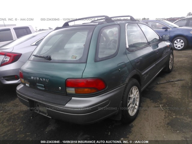 JF1GF4851WH811469 - 1998 SUBARU IMPREZA OUTBACK GREEN photo 4