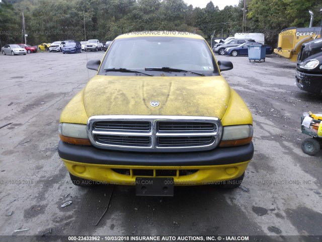 1D7HG38N64S728776 - 2004 DODGE DAKOTA QUAD SPORT YELLOW photo 6