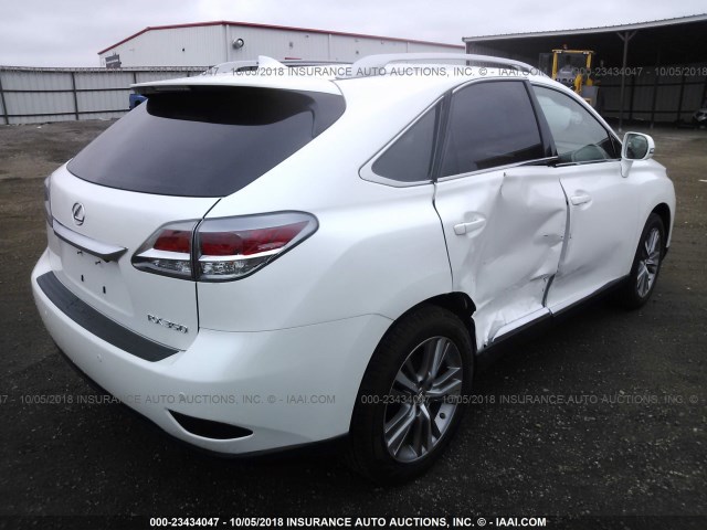 2T2BK1BA7FC300773 - 2015 LEXUS RX 350/BASE/F SPORT WHITE photo 4