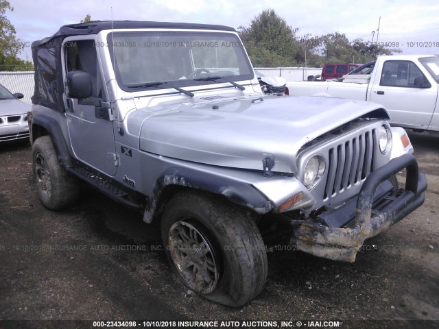 1J4FA39S64P722321 - 2004 JEEP WRANGLER X SILVER photo 1