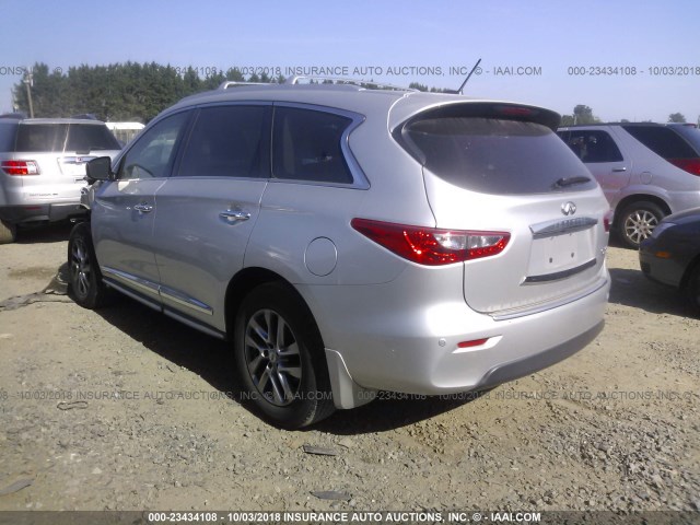 5N1AL0MM7EC504233 - 2014 INFINITI QX60 SILVER photo 3