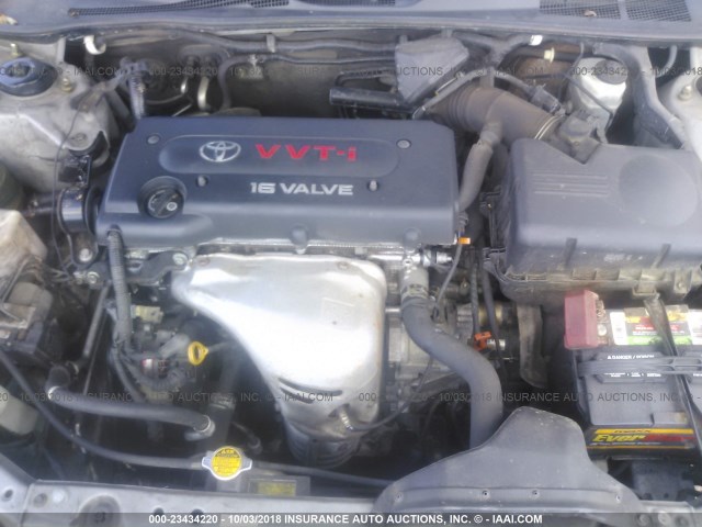 4T1BE32K25U951631 - 2005 TOYOTA CAMRY LE/XLE/SE SILVER photo 10