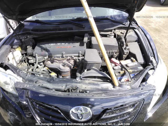 4T4BE46KX8R042014 - 2008 TOYOTA CAMRY CE/LE/XLE/SE BLACK photo 10