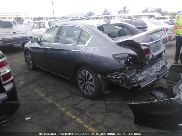 JHMCR6F34HC025726 - 2017 HONDA ACCORD HYBRID GRAY photo 3