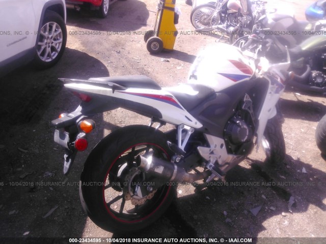 MLHPC4418D5002827 - 2013 HONDA CBR500 R WHITE photo 4