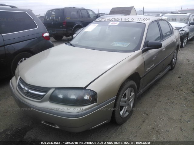 2G1WF52E059106842 - 2005 CHEVROLET IMPALA GOLD photo 2