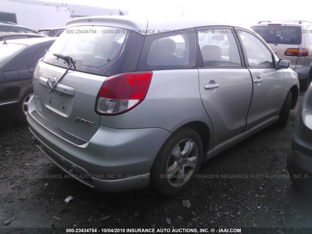 2T1KR32EX4C175943 - 2004 TOYOTA COROLLA MATRIX XR SILVER photo 4