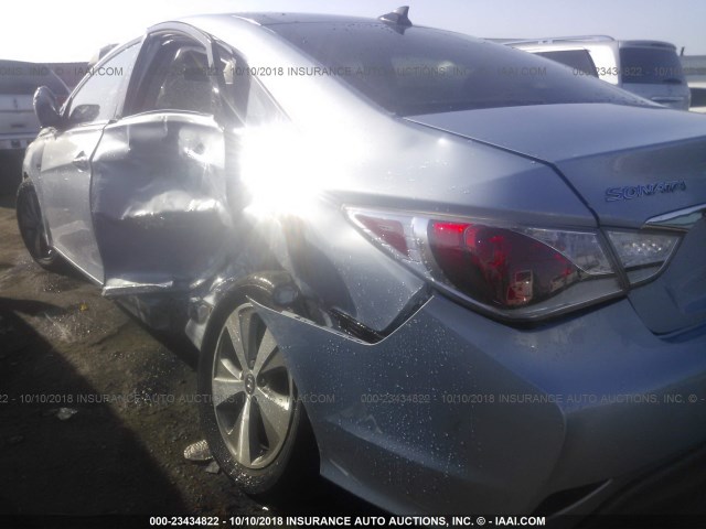 KMHEC4A45CA055012 - 2012 HYUNDAI SONATA HYBRID BLUE photo 6