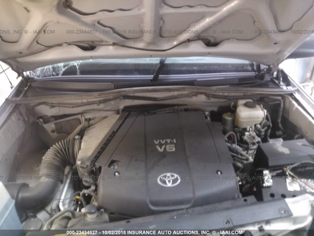 5TELU42N88Z487204 - 2008 TOYOTA TACOMA DOUBLE CAB 银色 照片 10