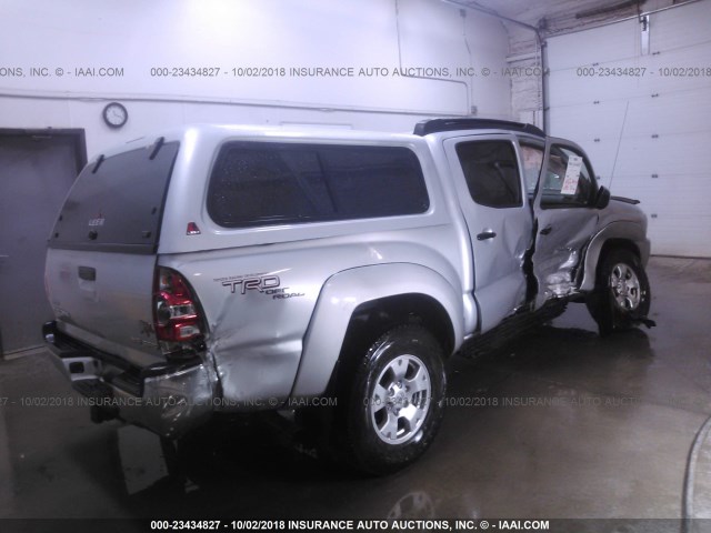 5TELU42N88Z487204 - 2008 TOYOTA TACOMA DOUBLE CAB 银色 照片 4