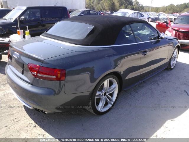 WAUVGAFH3AN018711 - 2010 AUDI S5 PRESTIGE SILVER photo 4