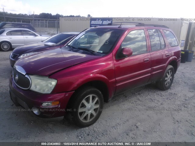 5GAET13P842266583 - 2004 BUICK RAINIER CXL MAROON photo 2