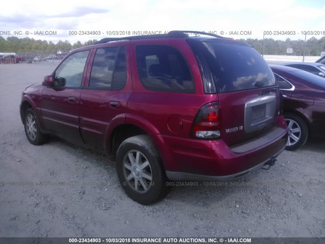 5GAET13P842266583 - 2004 BUICK RAINIER CXL MAROON photo 3