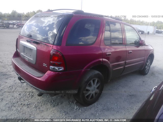 5GAET13P842266583 - 2004 BUICK RAINIER CXL MAROON photo 4