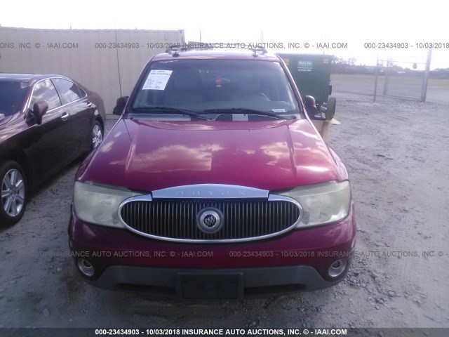 5GAET13P842266583 - 2004 BUICK RAINIER CXL MAROON photo 6