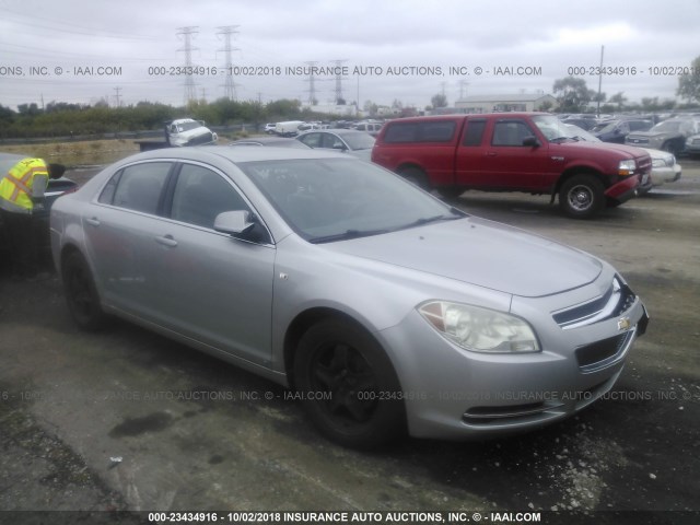 1G1ZH57B28F165988 - 2008 CHEVROLET MALIBU 1LT SILVER photo 1