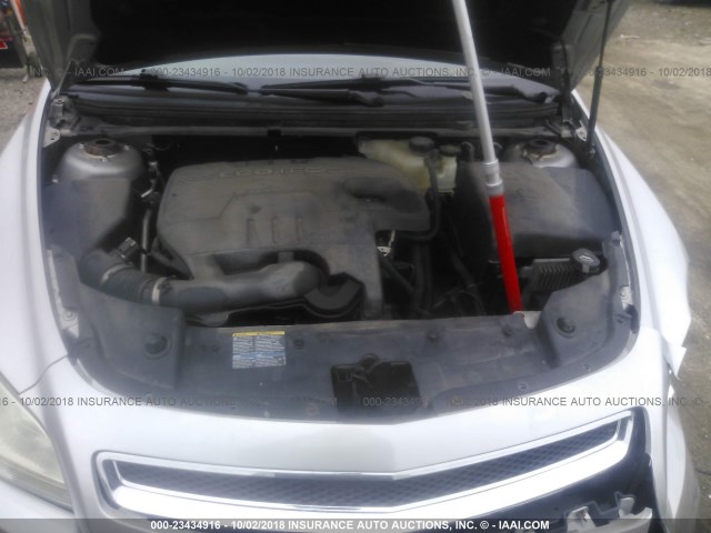 1G1ZH57B28F165988 - 2008 CHEVROLET MALIBU 1LT SILVER photo 10