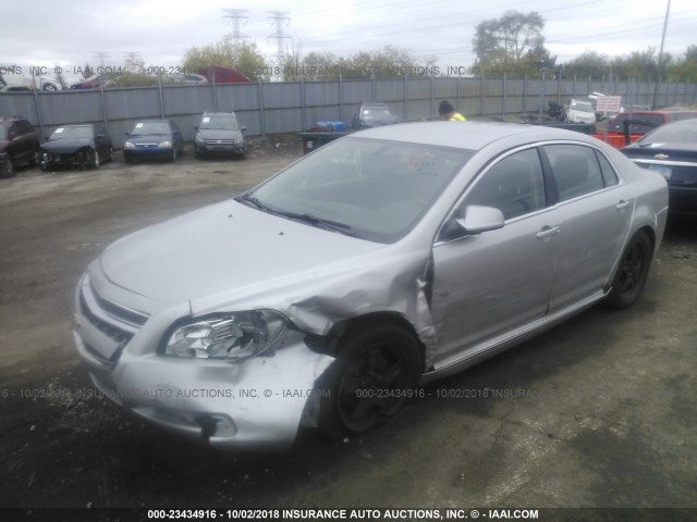 1G1ZH57B28F165988 - 2008 CHEVROLET MALIBU 1LT SILVER photo 2